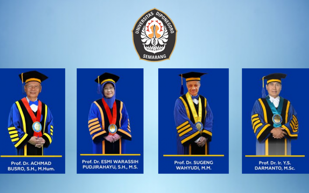 Sidang Senat Terbuka dengan acara Purna Adi Cendekia 4 Guru Besar Universitas Diponegoro